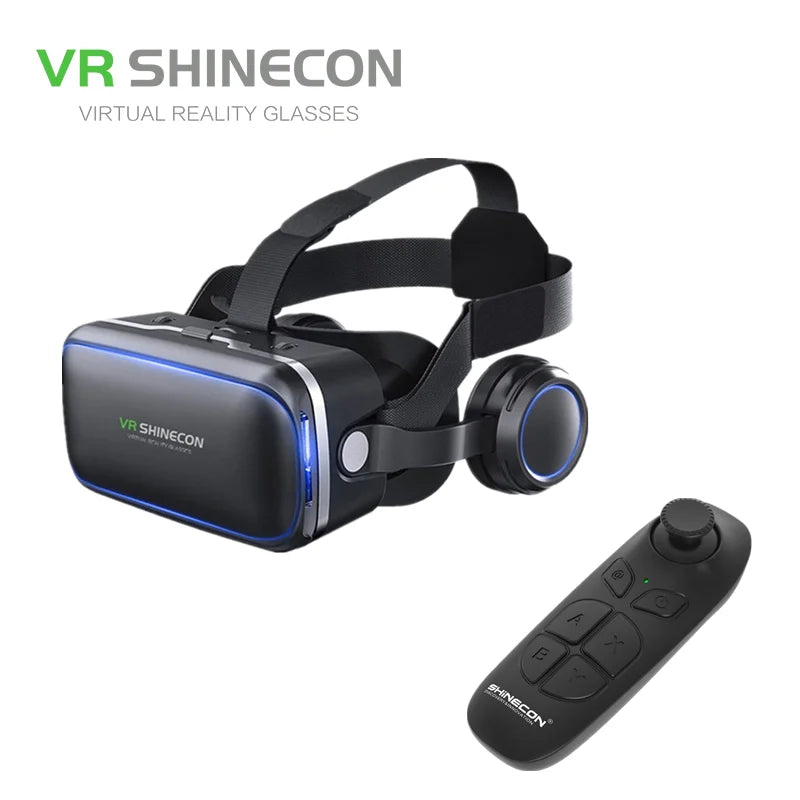 VR SHINECON VR Glasses With Remote Control 3D Gaming VR Metaverse Virtual Reality Glasses