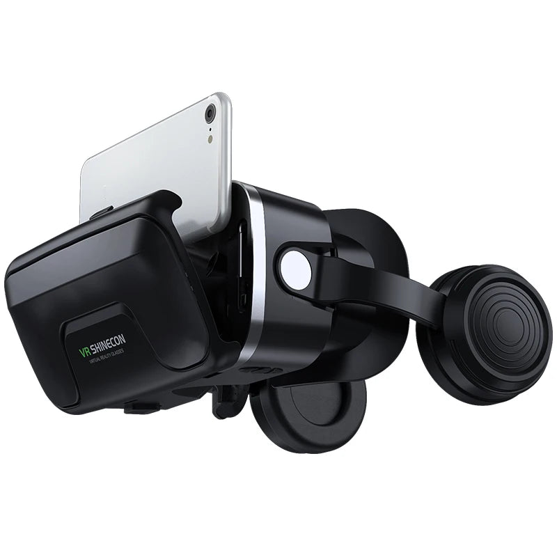 VR Shinecon Metaverse Virtual Reality Headsets for 6.5 Inch IOS and Android Smartphones 3D Mutual VR Glasses With Headphone
