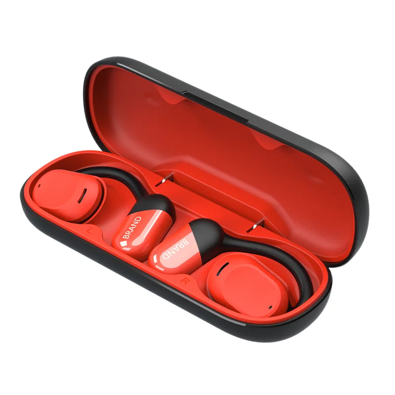Shinecon Contrasting Colors 16 Hrs Working Time Protect Protect Blue-tooth V5.3 Air Conduction TWS Earhook Earphone